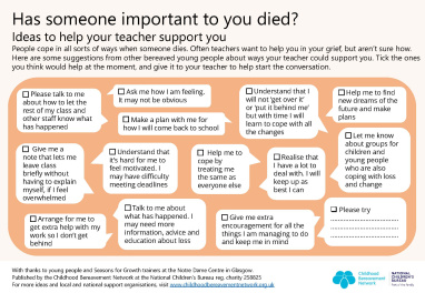 Grief support at school