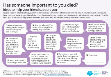 Grief support from a friend